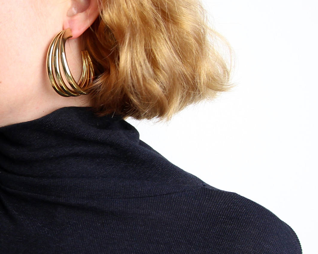 vintage gold hoop earrings from Etsystatic