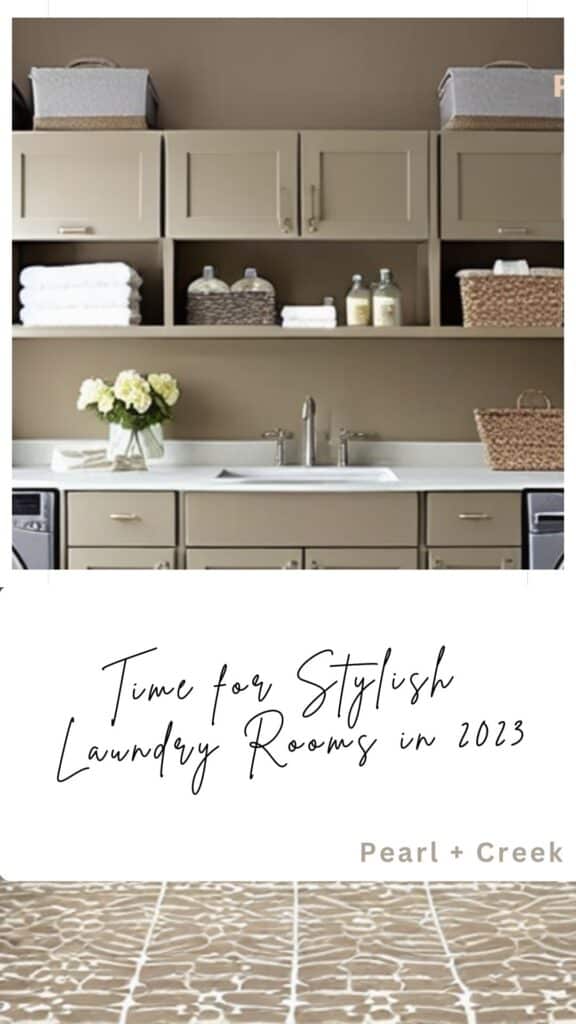 brown laundry room