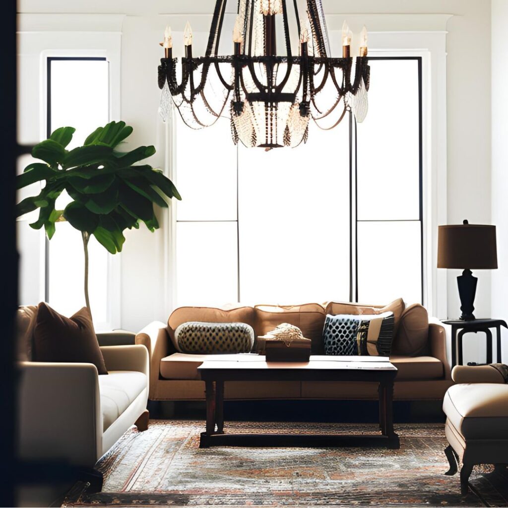 home styling with large antique pendant lighting