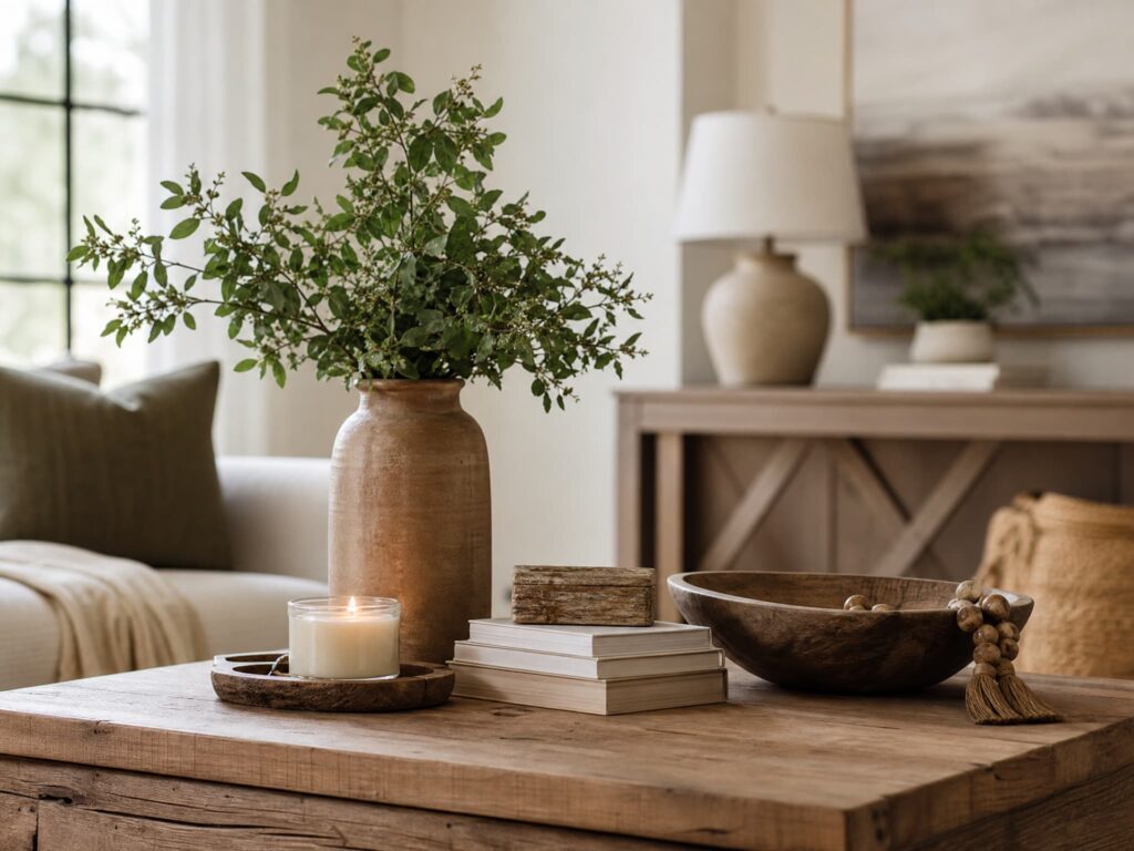 The top of your florals becomes your vignette starting point in your room decor.