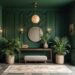 entry with deep forest green color scheme
