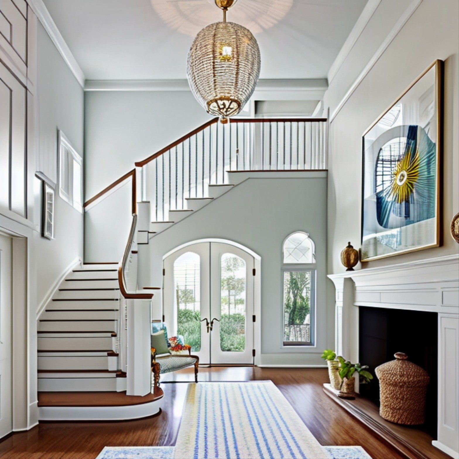 Heavenly Entryway With Staircase Ideas for Sophisticated Opulence ...