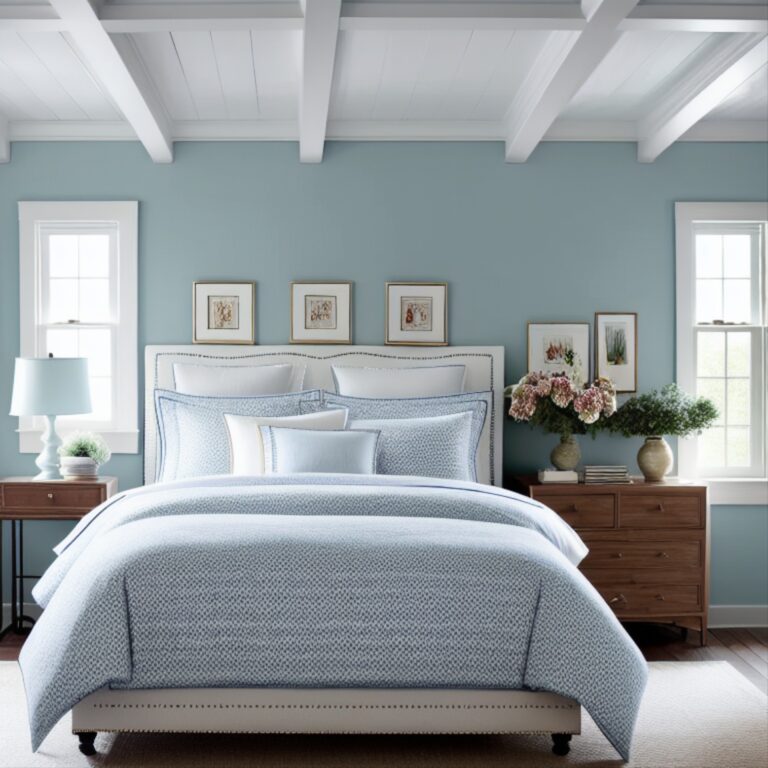 May Bedroom In The Home Decor Style Of Martha Stewart With Linen Bedding And Throws 768x768 